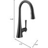 imageMoen Kurv Chrome 3in1 Water Filtration Pull Down Kitchen Faucet Water Filter for Sink Faucet Sold Separately F9126Matte Black