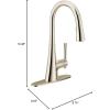 imageMoen Kurv Chrome 3in1 Water Filtration Pull Down Kitchen Faucet Water Filter for Sink Faucet Sold Separately F9126Polished Nickel