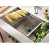 imageMoen Luxe Chef 18Gauge Stainless Steel Undermount 32quot x 19quot Single Bowl Workstation Sink Includes Cutting Board Flexible Drying Rack Colander Bottom Sink Grid and Drain GS181020BUX