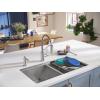 imageMoen Luxe Chef 18Gauge Stainless Steel Undermount 33quot x 19quot Double Bowl Workstation Kitchen Sink Includes Cutting Board Flexible Drying Rack Colander Bottom Sink Grid and Drain GS182040BUXUndermount