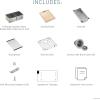 imageMoen Luxe Chef 18Gauge Stainless Steel Undermount 33quot x 19quot Double Bowl Workstation Kitchen Sink Includes Cutting Board Flexible Drying Rack Colander Bottom Sink Grid and Drain GS182040BUXUndermount