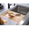 imageMoen Luxe Chef 18Gauge Stainless Steel Undermount 33quot x 19quot Double Bowl Workstation Kitchen Sink Includes Cutting Board Flexible Drying Rack Colander Bottom Sink Grid and Drain GS182040BUXUndermount