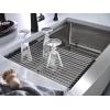 imageMoen Luxe Chef 18Gauge Stainless Steel Undermount 33quot x 19quot Double Bowl Workstation Kitchen Sink Includes Cutting Board Flexible Drying Rack Colander Bottom Sink Grid and Drain GS182040BUXUndermount