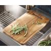 imageMoen Luxe Chef 18Gauge Stainless Steel Undermount 33quot x 19quot Double Bowl Workstation Kitchen Sink Includes Cutting Board Flexible Drying Rack Colander Bottom Sink Grid and Drain GS182040BUXDual Mount