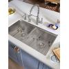 imageMoen Luxe Chef 18Gauge Stainless Steel Undermount 33quot x 19quot Double Bowl Workstation Kitchen Sink Includes Cutting Board Flexible Drying Rack Colander Bottom Sink Grid and Drain GS182040BUXUndermount