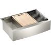 imageMoen Luxe Chef 18Gauge Stainless Steel Undermount 33quot x 19quot Double Bowl Workstation Kitchen Sink Includes Cutting Board Flexible Drying Rack Colander Bottom Sink Grid and Drain GS182040BUXUndermount