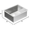 imageMoen Prep 18Gauge Single Stainless Steel Bowl Undermount 22quot x 18quot Single Bowl Kitchen Sink G18185