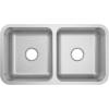 imageMoen Prep 20Gauge Stainless Steel Undermount 3238quot x 1813quot x 7quot Double Bowl Kitchen Sink GS20264