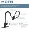 imageMoen S72308EVSRS STO Smart Touchless Pull Down Sprayer Kitchen Faucet with Voice Control and Power Boost Spot Resist StainlessBrushed Gold