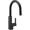 imageMoen S72308EVSRS STO Smart Touchless Pull Down Sprayer Kitchen Faucet with Voice Control and Power Boost Spot Resist StainlessMatte Black