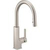 imageMoen S72308EVSRS STO Smart Touchless Pull Down Sprayer Kitchen Faucet with Voice Control and Power Boost Spot Resist StainlessSpot Resist Stainless