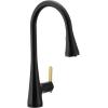 imageMoen Sinema Chrome 3in1 Water Filtration OneHandle Pulldown Kitchen Faucet FS7235 with Moen F9800 Advanced Carbon Water Filtration SystemMatte Black