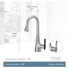 imageMoen Sinema Chrome 3in1 Water Filtration OneHandle Pulldown Kitchen Faucet FS7235 with Moen F9800 Advanced Carbon Water Filtration SystemPolished Nickel