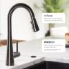 imageMoen Sleek Spot Resist Stainless Motionsense Wave Sensor Touchless OneHandle High Arc Pulldown Modern Kitchen Faucet Featuring Power Clean 7864EWSRSBlack Stainless