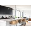 imageMoen Sleek Spot Resist Stainless Motionsense Wave Sensor Touchless OneHandle High Arc Pulldown Modern Kitchen Faucet Featuring Power Clean 7864EWSRSBlack Stainless