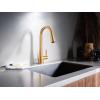 imageMoen Sleek Spot Resist Stainless Motionsense Wave Sensor Touchless OneHandle High Arc Pulldown Modern Kitchen Faucet Featuring Power Clean 7864EWSRSBrushed Gold