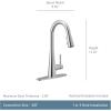 imageMoen Sleek Spot Resist Stainless Motionsense Wave Sensor Touchless OneHandle High Arc Pulldown Modern Kitchen Faucet Featuring Power Clean 7864EWSRSChrome