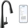 imageMoen Sleek Spot Resist Stainless Motionsense Wave Sensor Touchless OneHandle High Arc Pulldown Modern Kitchen Faucet Featuring Power Clean 7864EWSRSMatte Black