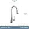 imageMoen Sleek Spot Resist Stainless Motionsense Wave Sensor Touchless OneHandle High Arc Pulldown Modern Kitchen Faucet Featuring Power Clean 7864EWSRSSpot Resist Black Stainless