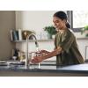 imageMoen Sleek Spot Resist Stainless Motionsense Wave Sensor Touchless OneHandle High Arc Pulldown Modern Kitchen Faucet Featuring Power Clean 7864EWSRSSpot Resist Stainless