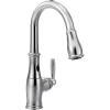 imageMoen Brantford Chrome Smart Faucet Touchless Pull Down Sprayer Kitchen Faucet with Voice Control and Power Boost 7185EVCChrome