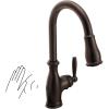 imageMoen Brantford Chrome Smart Faucet Touchless Pull Down Sprayer Kitchen Faucet with Voice Control and Power Boost 7185EVCOil Rubbed Bronze