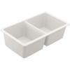 imageMoen Host White Granite 33Inch Wide x 95Inch Deep Undermount Double Bowl Kitchen Sink GGW4012BWhite