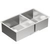 imageMoen Prep 18Gauge Stainless Steel Undermount 32quot x 18quot Double Bowl Kitchen Sink G18287