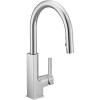 imageMoen S72308EVSRS STO Smart Touchless Pull Down Sprayer Kitchen Faucet with Voice Control and Power Boost Spot Resist StainlessChrome