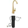 imageMoen Sip Brushed Gold Beverage Faucet with High Arc Rotating Spout Plus Advanced Carbon Water Filtration System for Cleaner Drinking Water S5520BG  F9800