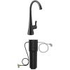 imageMoen Sip Matte Black Beverage Faucet with High Arc Rotating Spout Plus Advanced Carbon Water Filtration System for Cleaner Drinking Water S5520BL  F9800