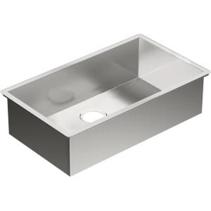 imageMoen G18180 Prep 18Gauge Steel Undermount Single Bowl Kitchen Sink 31Inch x 18Inch Stainless Steel
