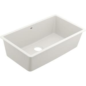 imageMoen Host Black Granite 33Inch Wide x 95Inch Deep Undermount Single Bowl Kitchen Sink GGB4010BWhite