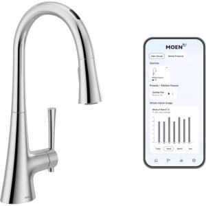 imageMoen Kurv Chrome 3in1 Water Filtration Pull Down Kitchen Faucet Water Filter for Sink Faucet Sold Separately F9126Chrome