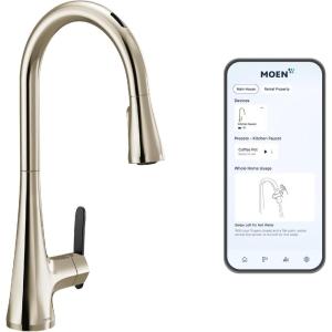 imageMoen Sinema Chrome 3in1 Water Filtration OneHandle Pulldown Kitchen Faucet FS7235 with Moen F9800 Advanced Carbon Water Filtration SystemPolished Nickel
