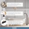imageMoen 395BL Align OneHandle Freestanding Floor Mount Tub Filler with Handshower Matte BlackMatte Black