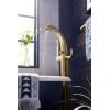 imageMoen 695 Voss OneHandle Freestanding Floor Mount Tub Filler with Handshower ChromeBrushed Gold