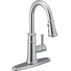imageMoen 7260EVSRS Belfield Smart Touchless Pull Down Sprayer Kitchen Faucet with Voice Control and Power Boost Spot Resist StainlessChrome