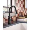 imageMoen 7260EVSRS Belfield Smart Touchless Pull Down Sprayer Kitchen Faucet with Voice Control and Power Boost Spot Resist StainlessMatte Black