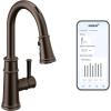 imageMoen 7260EVSRS Belfield Smart Touchless Pull Down Sprayer Kitchen Faucet with Voice Control and Power Boost Spot Resist StainlessOil Rubbed Bronze
