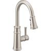 imageMoen 7260EVSRS Belfield Smart Touchless Pull Down Sprayer Kitchen Faucet with Voice Control and Power Boost Spot Resist StainlessSpot Resist Stainless