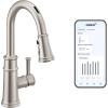 imageMoen 7260EVSRS Belfield Smart Touchless Pull Down Sprayer Kitchen Faucet with Voice Control and Power Boost Spot Resist StainlessSpot Resist Stainless