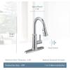 imageMoen 7260EVSRS Belfield Smart Touchless Pull Down Sprayer Kitchen Faucet with Voice Control and Power Boost Spot Resist StainlessSpot Resist Stainless