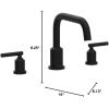 imageMoen Gibson Matte BlackTwoHandle Deck Mounted Modern Roman Tub Faucet Valve Required T961BL
