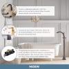 imageMoen S44507BG Colinet OneHandle Traditional Freestanding Floor Mount Tub Filler with Handshower Brushed GoldBrushed Nickel