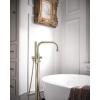 imageMoen S44507BG Colinet OneHandle Traditional Freestanding Floor Mount Tub Filler with Handshower Brushed GoldBrushed Nickel