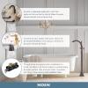 imageMoen S44507BG Colinet OneHandle Traditional Freestanding Floor Mount Tub Filler with Handshower Brushed GoldChrome