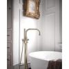 imageMoen S44507BG Colinet OneHandle Traditional Freestanding Floor Mount Tub Filler with Handshower Brushed GoldMatte Black