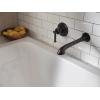 imageMoen WT681BL Dartmoor Single Handle Wall Mount Filler High Flow Tub Faucet with 10quot Spout Reach Matte Black