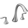 imageMOEN T943BN Eva Collection Two Handle Deck Mount Roman Tub Faucet Trim Kit Valve Required One Size Brushed NickelChrome